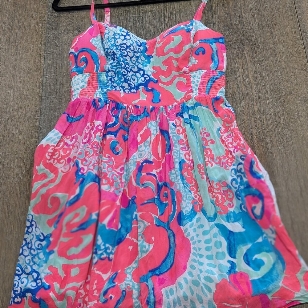 Lilly Pulitzer Pink and Blue Mini Dress